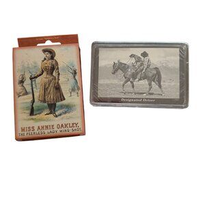 Miss Annie Oakley & Designated Driver Playing Card Sets Western-Themed Collectib